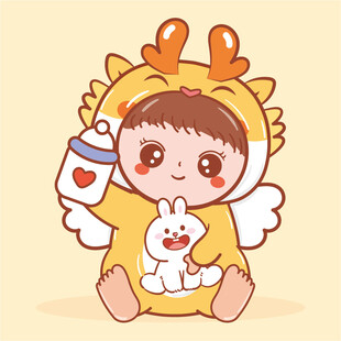 小飞龙宝宝摆件卡通