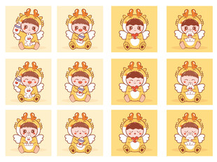 龙宝宝卡通插画