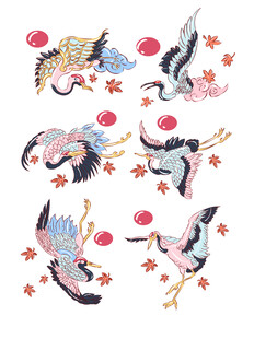 中国风仙鹤