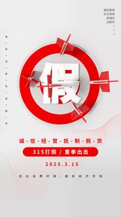 诚信315打假海报