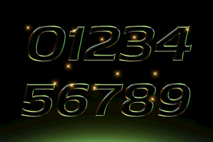 水晶质感数字PS样机素材