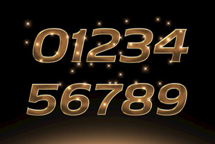 高清金色质感数字PSD样机素材