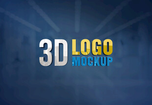 LOGO样机立体标志效果图