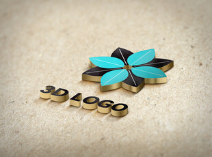 3D立体金属质感LOGO样机