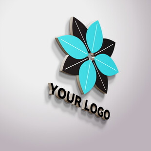 3D立体金属LOGO样机效果图