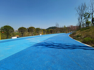 橡胶步道特写