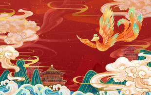 国潮画背景图