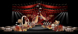 红色婚礼效果图