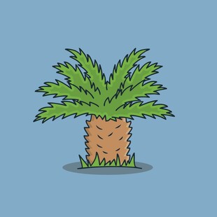 卡通棕榈树