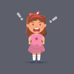 表情惊讶的女孩