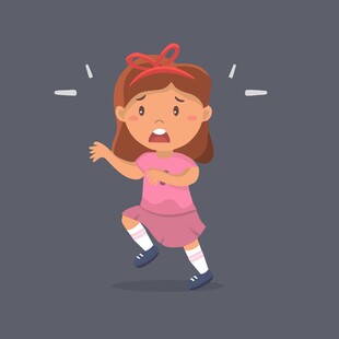 表情惊恐的女孩