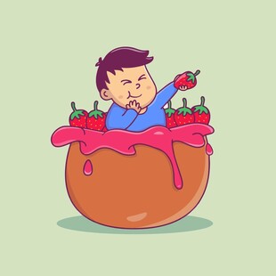 一个人被辣椒包围表情痛苦大酱缸