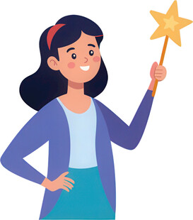 女孩持星棒显梦幻优雅态