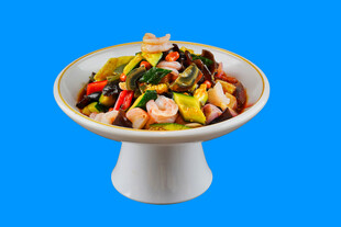 海鲜小炒什锦拼盘