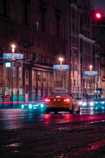 夜晚出租车