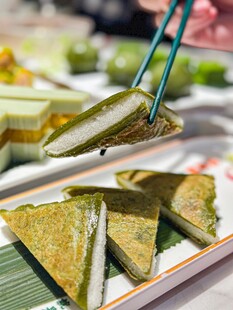  艾糍白糖糕