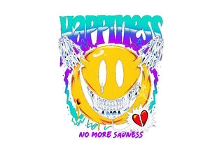 卡通印花创意笑脸图案