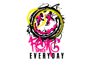 卡通印花创意笑脸图案设计