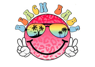 卡通印花墨镜笑脸图案