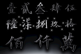 字体数字高清PSD素材