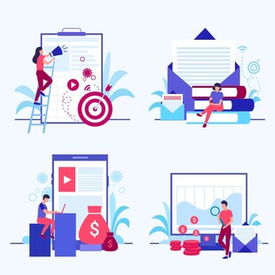 营销方案插画