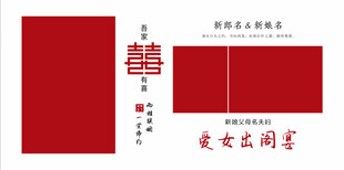 婚礼迎宾照片海报出阁宴