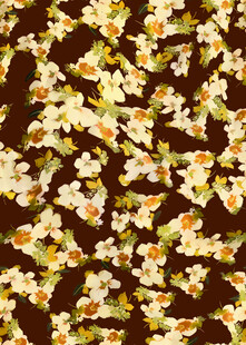 碎花图案布料纹理展示