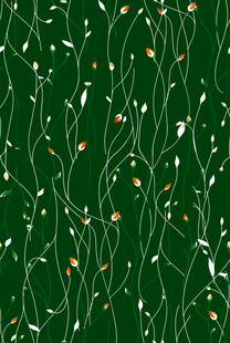 绿色藤蔓花卉图案背景