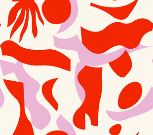 抽象几何花卉图案背景