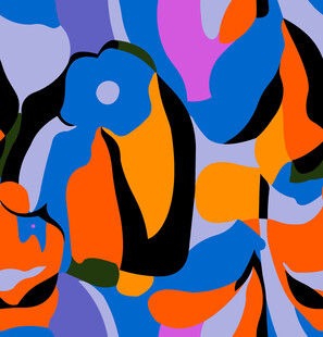 抽象多彩几何图案艺术画