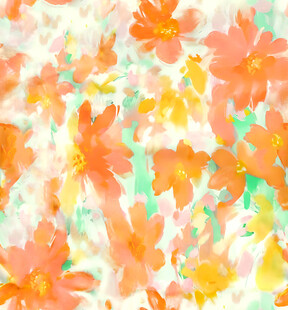 缤纷花卉水彩图案背景