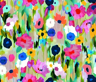 多彩花卉图案背景