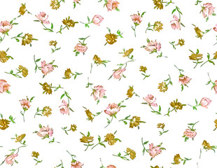 清新花卉图案背景纹理