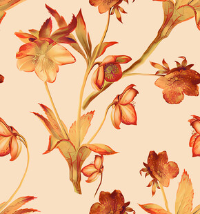 复古风花卉图案纹理