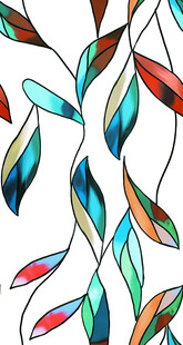 多彩叶脉抽象图案设计