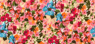 多彩花卉图案纹理背景