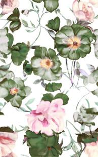 水彩风花卉图案设计素材