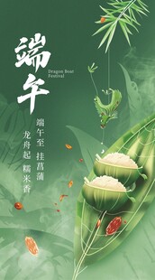 手绘风五月初五端午节海报