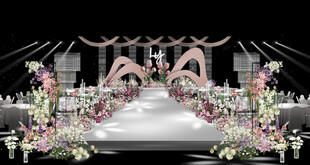 梦幻婚礼舞台花艺布置
