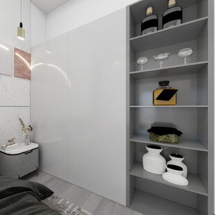 现代简约风浴室收纳一角