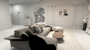 现代简约风客厅室内场景