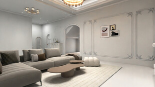 现代简约风客厅室内设计