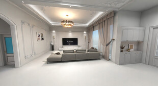 现代简约风客厅室内设计