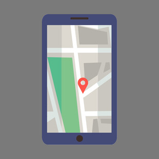 平板显示地图定位画面