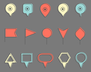 多样地图标记图标集合