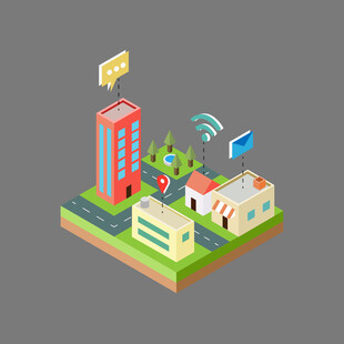 智能城市建筑场景