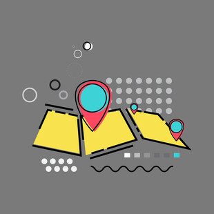 地图导航元素设计图