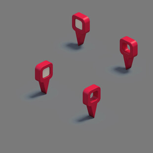 红色定位图标集合