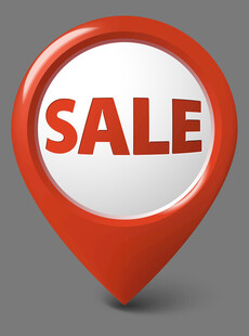 红色促销定位图标