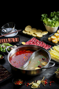 美味火锅食材丰富诱人